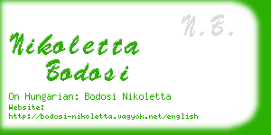 nikoletta bodosi business card